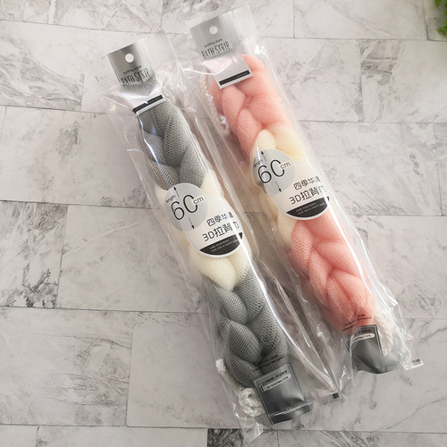 Wholesale twist bath strips, European style hand-knitted bath strips, Korean style bath strips, soft sand and silk 80g bath balls