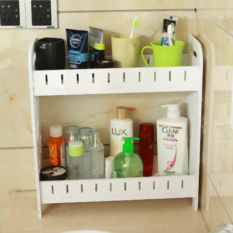 Estante de almacenamiento de baño cosméticos inodoro caja de almacenamiento lavabo cosméticos estante de la esquina