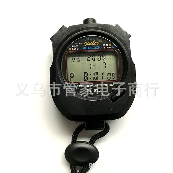 Multi-function electronic stopwatch three rows of 10 30 100 200 sports track and field competition timer XL-030