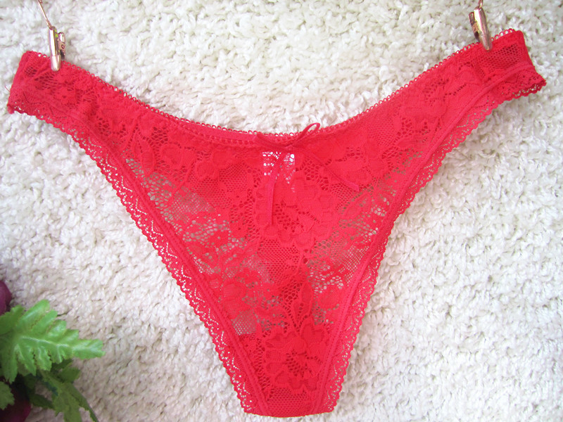 Ropa interior transpirable transparente de encaje caliente de las mujeres de cintura media T de las mujeres pantalones Tanga pantalones de las mujeres cabeza