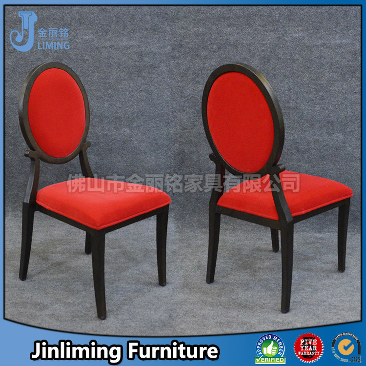 Sillas de Comedor de Tela Roja China al por Mayor, Sillas de Comedor para Sala de Estar, Sillas Tapizadas de Imitación Madera para Hotel, Sillas con Respaldo Específicas para Restaurante