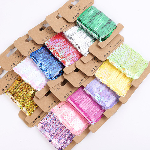 New Hot Selling DIY Glitter Ribbon Fabric for Stage Clothing Glitter Edge Accessory