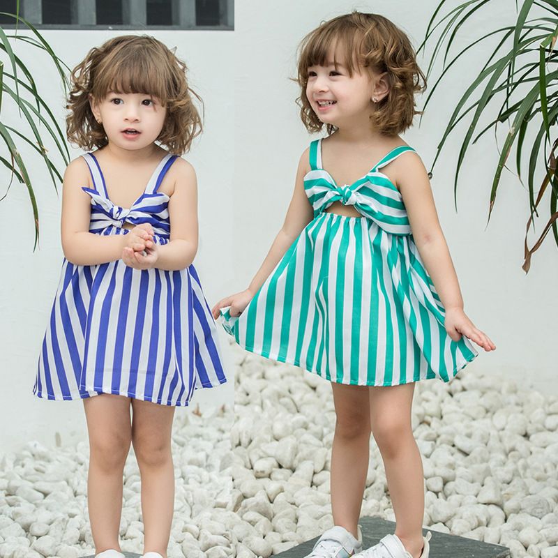 Cute summer children's girl's skirt with bow