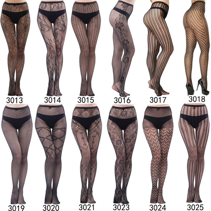 Ретро кружевные сетчатые колготки, модные sexy полупрозрачные колготки, один размер (155–170 см)