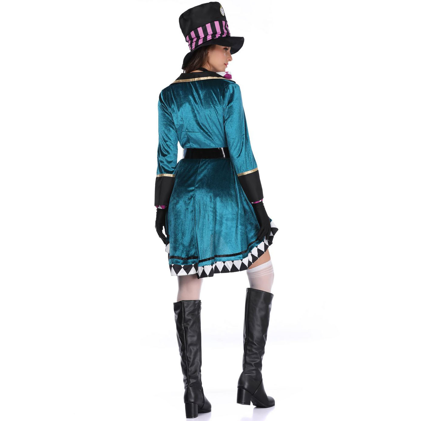 S-XXL talla grande Halloween Alice Magician Set Disfraz Juega de escenario de mago de circo