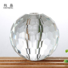 水晶球装饰蜂窝中孔台灯配件水晶玻璃工艺透明抛光水晶装饰摆设