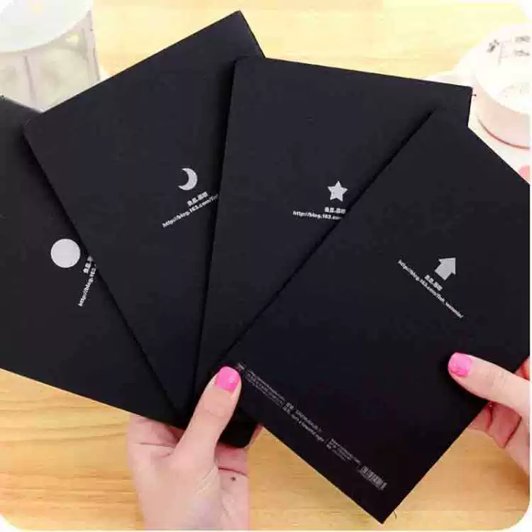 Такой прекрасной ночью Handmade фотоальбом и блокнот в чёрной обложке Card Ben в трёх размерах — по