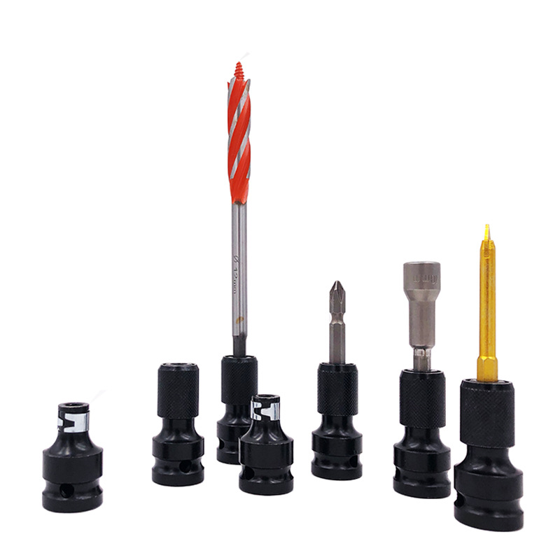 Llave eléctrica conjunta telescópica cabeza de conversión de manga de resorte 1/2 a 1/4 manga de conversión pistola de aire conversión llave eléctrica a taladro eléctrico