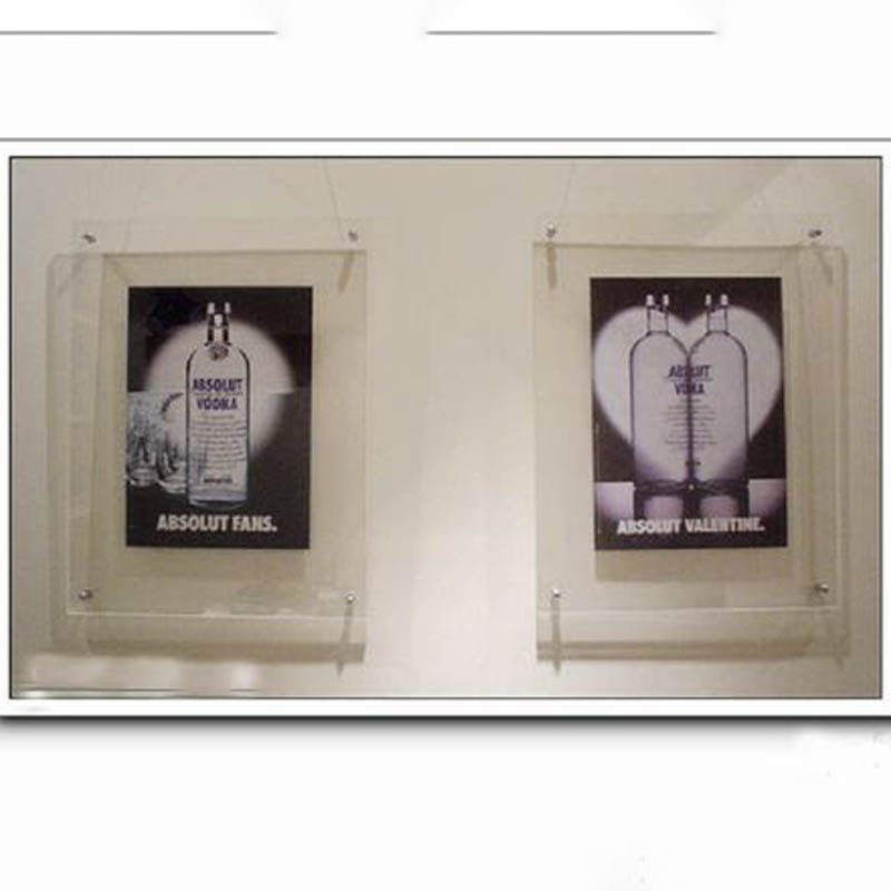 壓克力墻上海報夾亞加力壁掛廣告夾广告夹板深圳专业制作高透明
