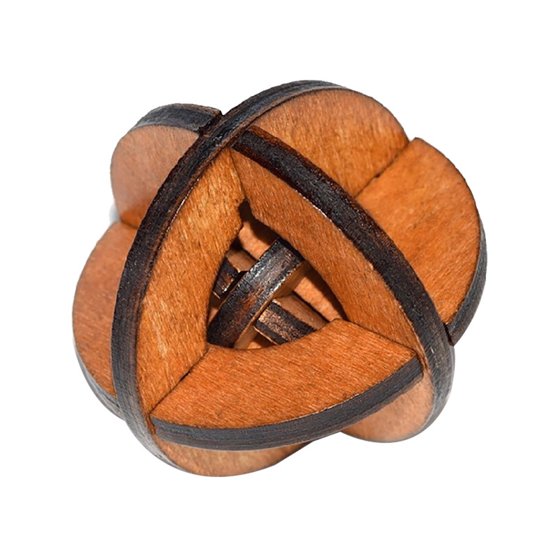 Cerradura de Kongming de juguete de madera para niños Cerradura de Kongming Cerradura de Luban Juego completo de embutir clásica de juguete de madera Cerradura de Kongming