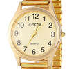 Gold watch, fashionable universal elastic quartz watch strap for elderly suitable for men and women, wholesale