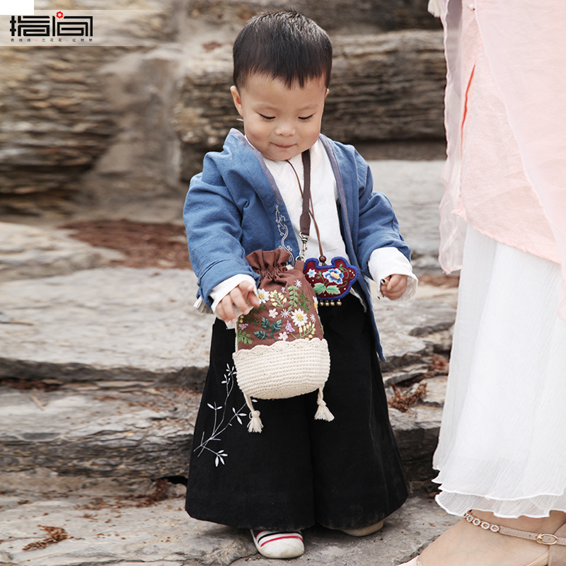 Bordado DIY tela hecha a mano principiante auto-bordado tridimensional material paquete matar el tiempo adulto estilo antiguo bolsa de regalo