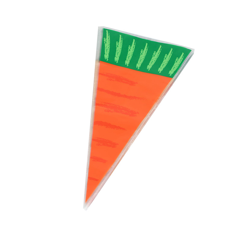 Bolsa de embalaje para hornear Impresión de triángulo de embalaje turrón galleta bolsa de caramelo bolsa de triángulo de zanahoria