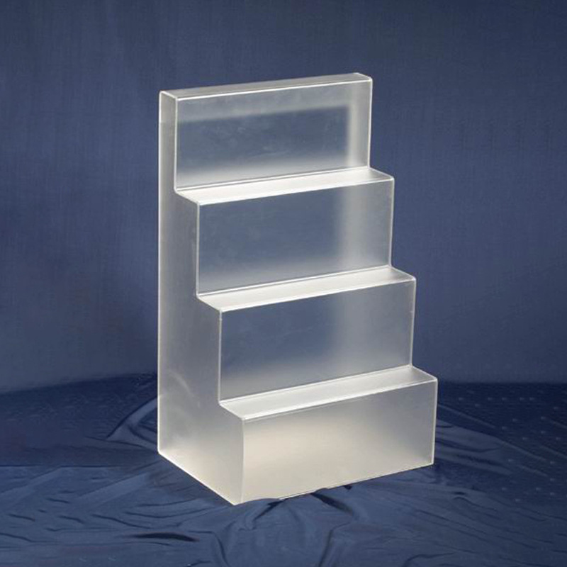 亚克力阶梯台 磨砂台阶架 压克力梯形陈列架 深圳工厂制作