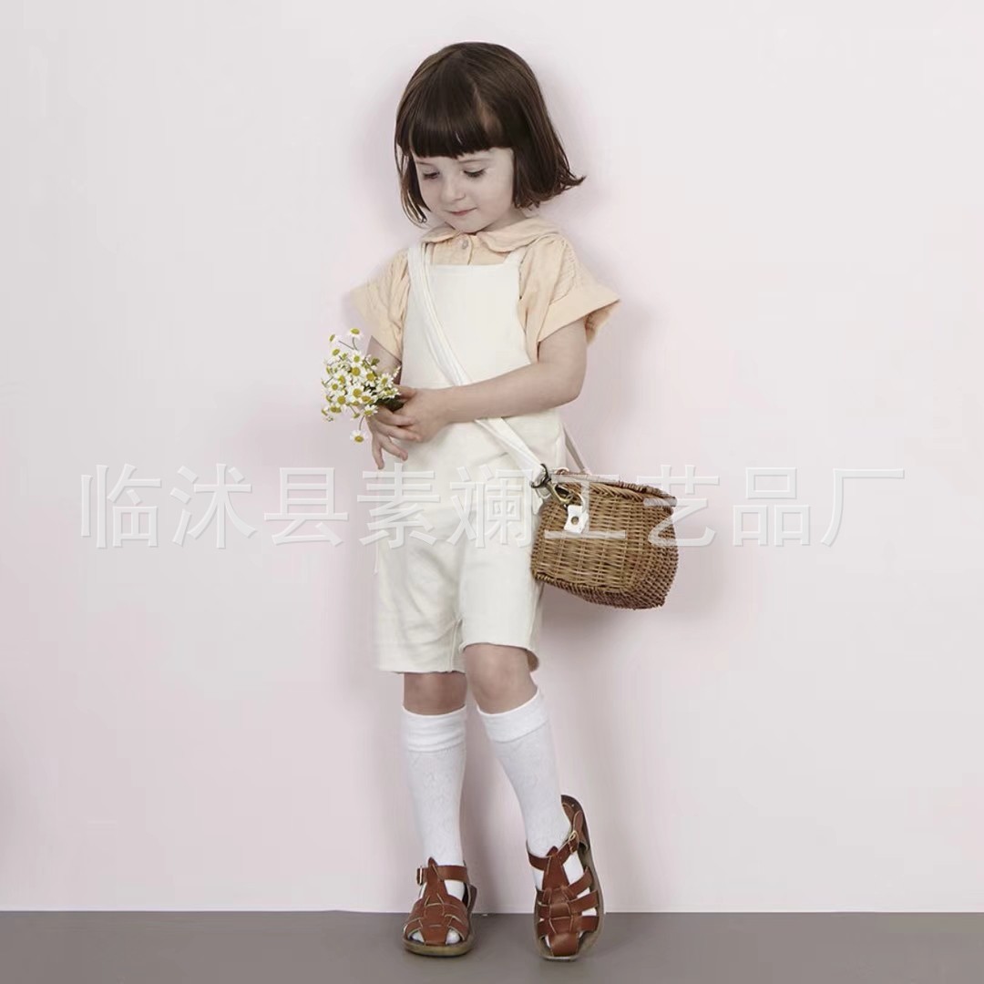 INS pequeña cesta trasera cesta de la bicicleta niños cesta hecho a mano ratán juguete