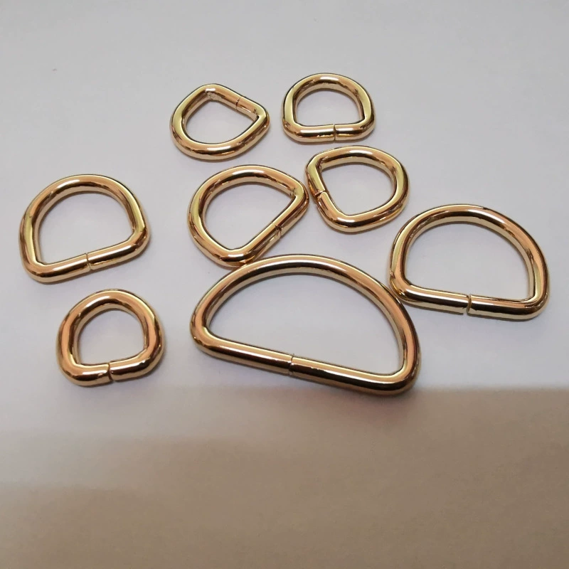 Высококачественная металлическая D-образная пряжка из оцинкованной проволоки для ремней сумок, D-образная застежка, ювелирное кольцо, фурнитура для багажа