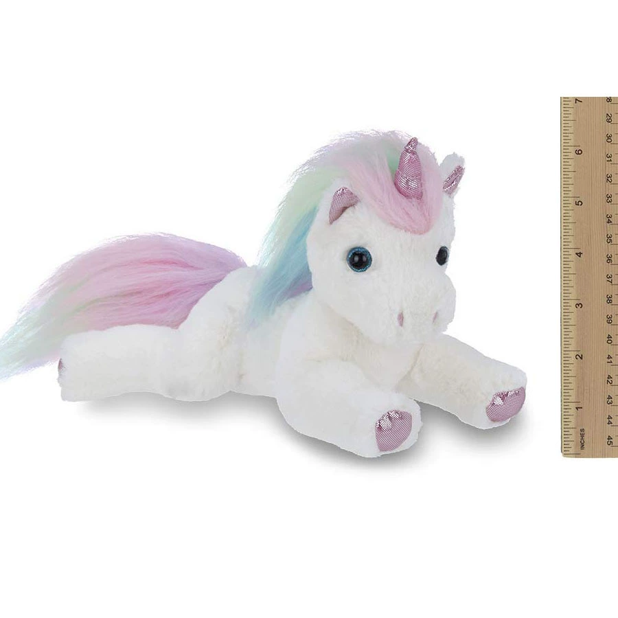 Cute white plush doll, rainbow toy, unicorn
