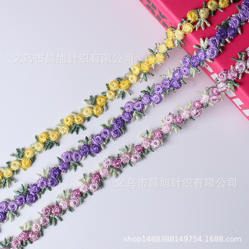 1.6cm Colorful Water-Soluble Lace, Environmentally Friendly Hair Accessories, Decorative Accessories, DIY Lace, Colorful Lace Strips