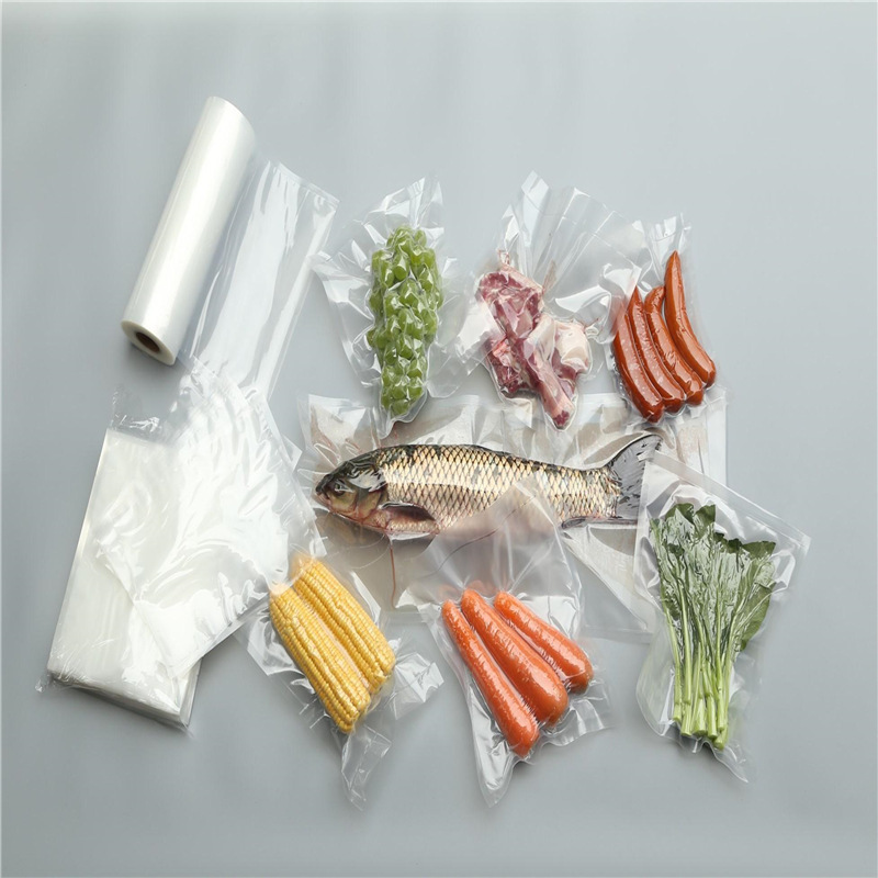 青岛工厂塑料食品袋透明折边真空密封米砖香肠包装袋