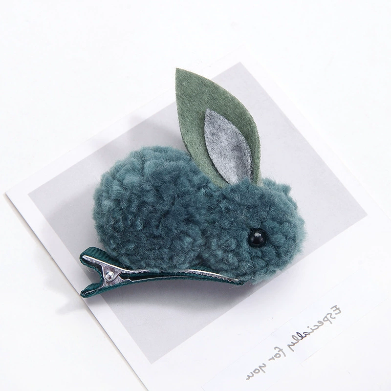 Children's Hair Tie (TikTok) Rabbit Plush Topknot, Soft Elastic Cord, Cartoon Colors