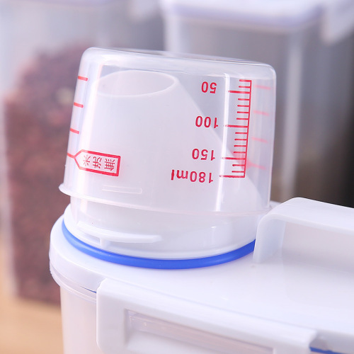 Household plastic sealed jar kitchen large thickened food storage box grain storage jar with lid storage jar