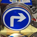 定制交通公路标志牌圆形三角形标识牌铝板反光膜 限速5公里指示牌