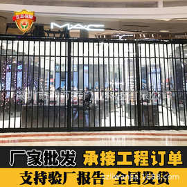 铝合金推拉折叠门无地轨道隐形铝镁现代简约厨房隔断移门水晶折门