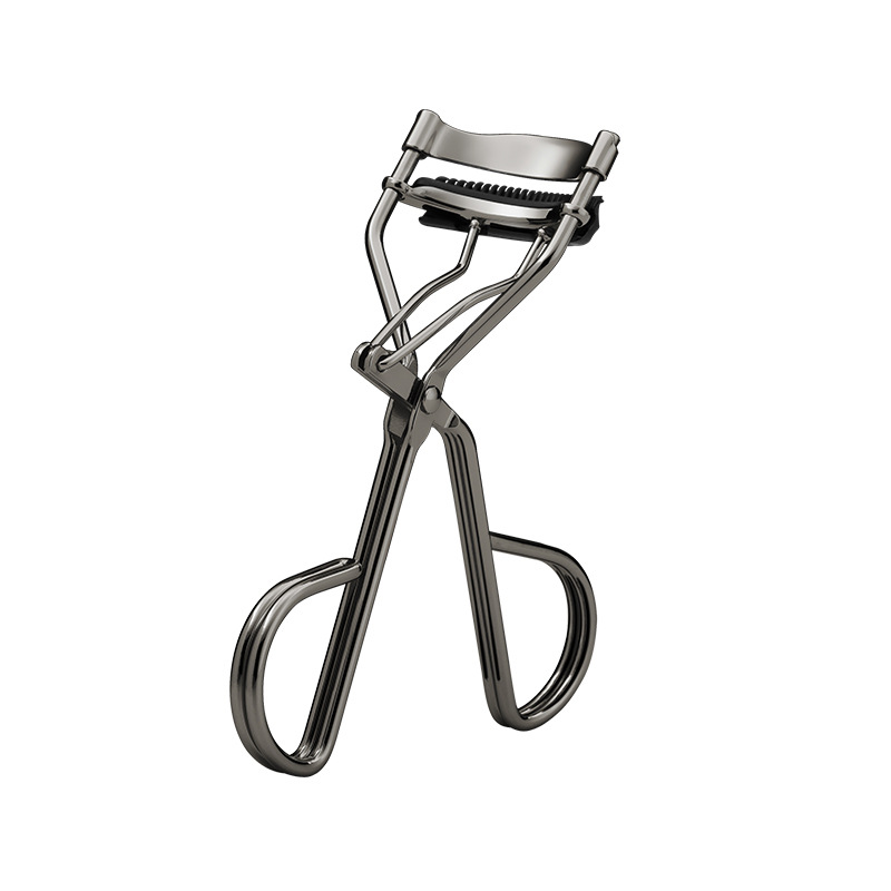 Oro Rosa gradiente rizador de pestañas portátil mango de goma herramienta de belleza de alta elasticidad logo