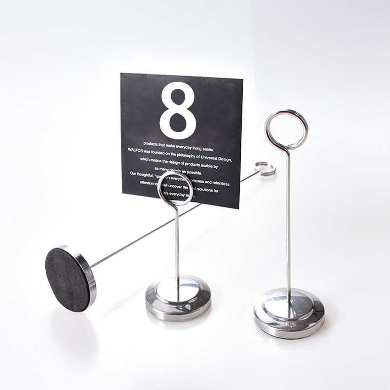 Banquete DE BODA Hotel mesa de acero inoxidable titular de la tarjeta tabla número de placa titular de tarjeta de comedor número clip menú titular de la tarjeta fabricante en stock