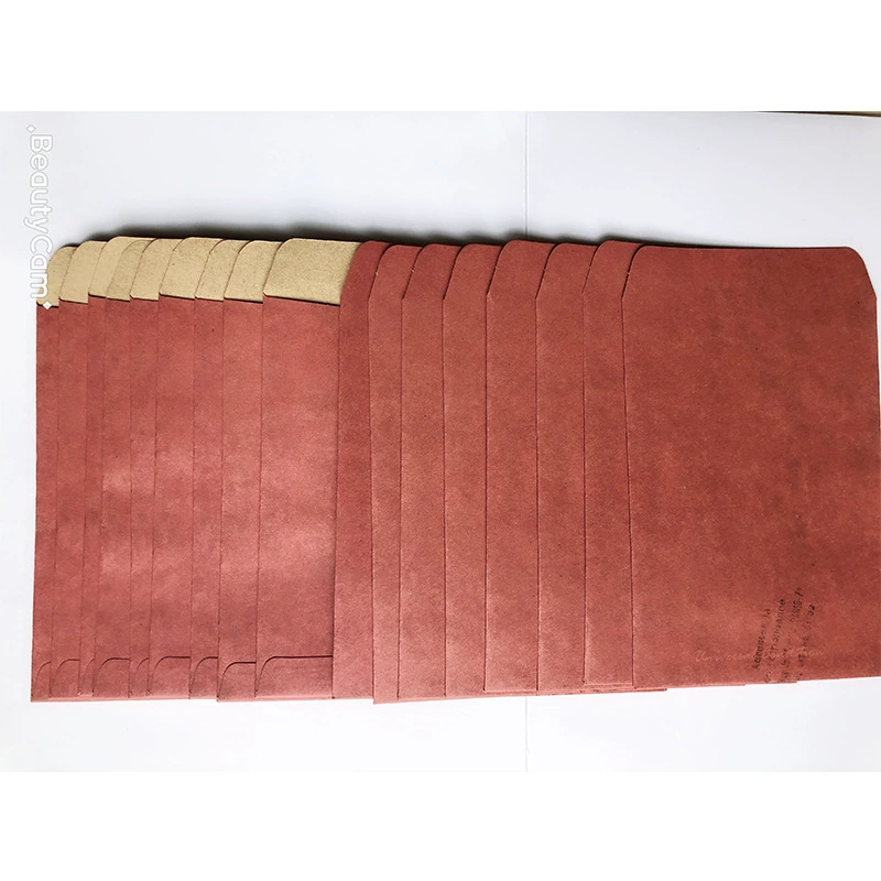 Leather retro postcard, storage bag