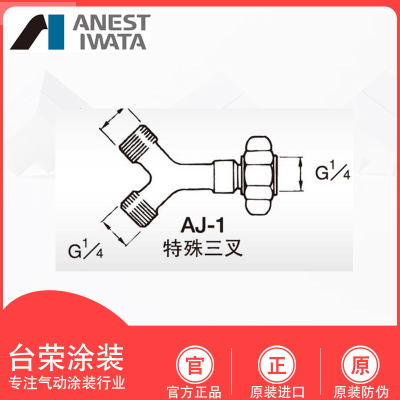 日本岩田IWATA空气管快速接头聚氨酯软管接头油管涂料接头AJU-02F