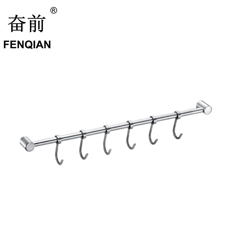 Movable Solid Clothes Hook 304 Stainless Steel Row Hook Multi-Functional Door Back Hook Coat Hook A1095 Hot Selling Kitchen