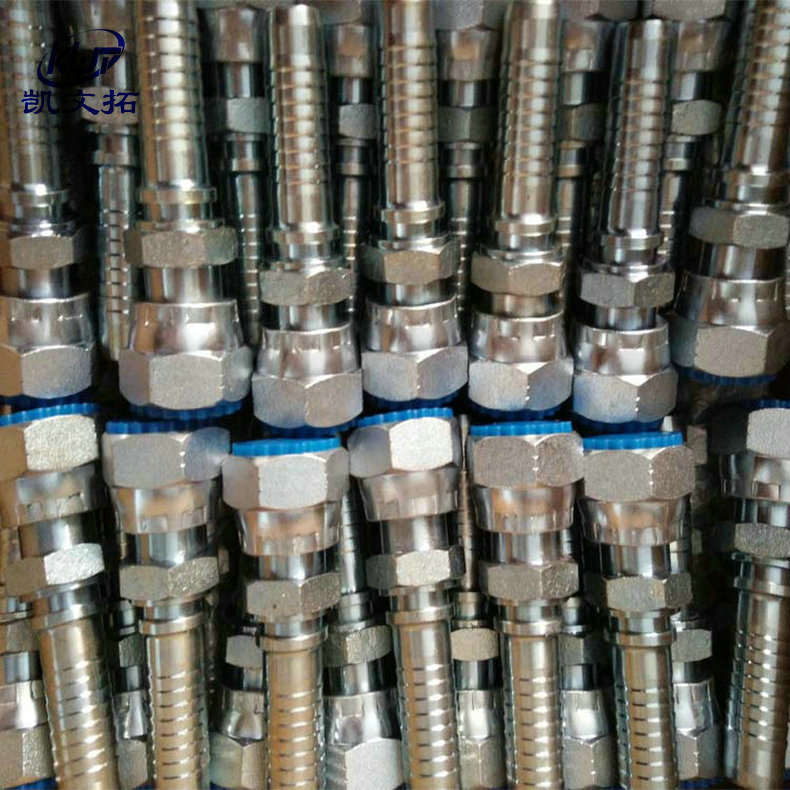 供应阴阳端接口接头 螺纹卡套接头 扣压式液压油管接头