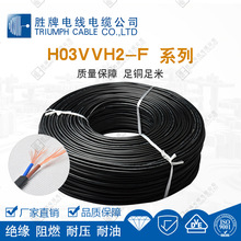 胜牌光电H03VVH2-F 2*0.5MM插头线 欧规电源线扁形护套线VDE认证