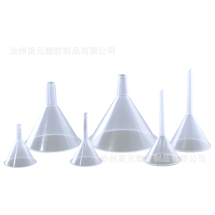 Embudo de subembalaje de plástico de 50ml Embudo de plástico mini embudo de subembalaje líquido embudo de 50mm