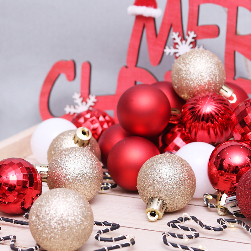 Amazon 4/24 en forma de bola de Navidad traje de Navidad Decoraciones árbol de Navidad colgante Bola de galvanoplastia