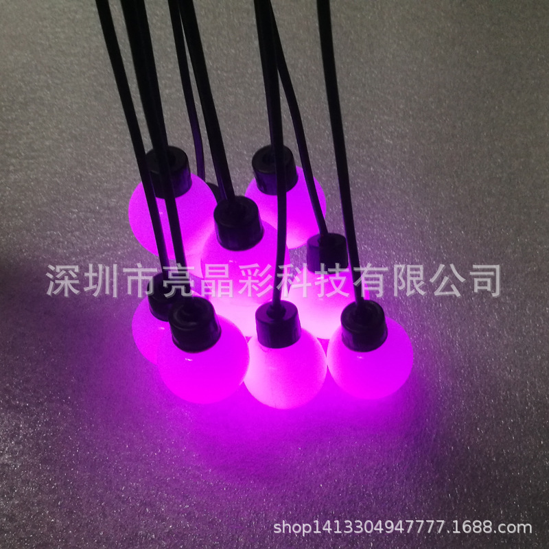 Cadena de luces LED de colores, cubo de luz de elevación, luz de respiración navideña, atmósfera de luces de colores, decoración de bolas, cadena de luces de bolas de gypsophila