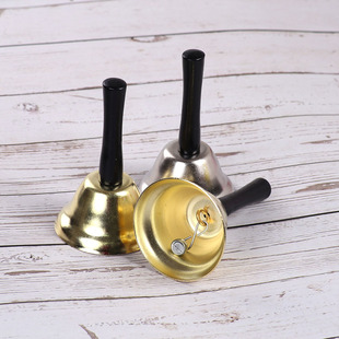 Christmas decorations 7.5cm caliber gold and silver Santa Claus metal iron bell Santa Claus hand bell