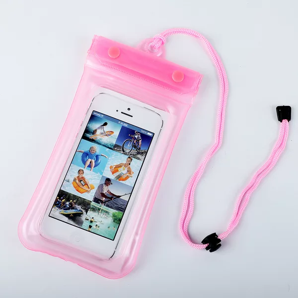 Inflatable mobile phone waterproof bag high quality environmental protection PVC waterproof bag deep diving IPX7 waterproof in stock can be printed LOGO