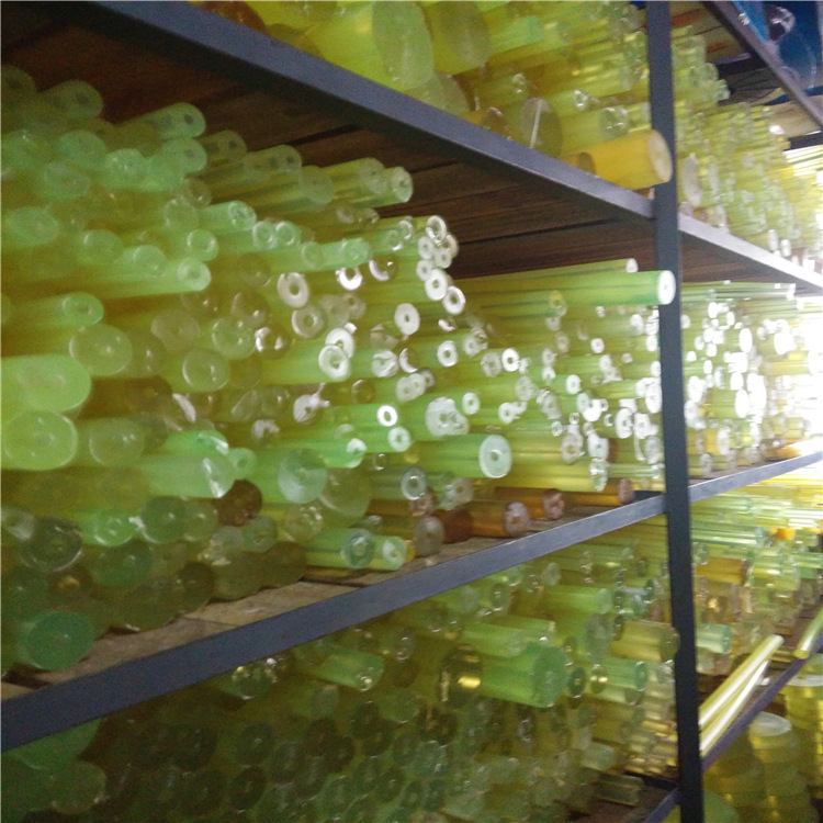 黄色透明聚氨酯空心管 高硬度优力胶棒 黄色高弹性PU 牛筋垫片卷