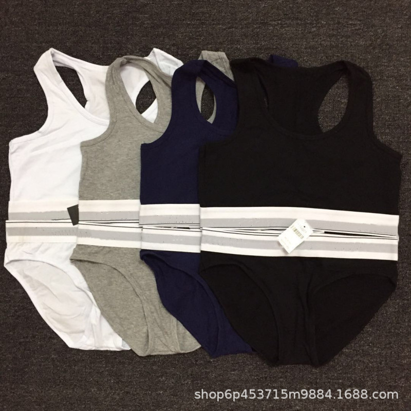 Guess you eat fashion brand Sports women's underwear underwear set I-shaped vest corset triangle thong boxer shorts