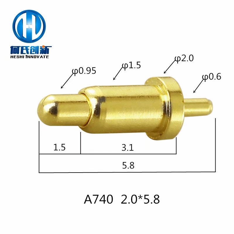 pogopin弹簧伸缩顶针电极探针导电铜针弹簧针弹簧顶针A740