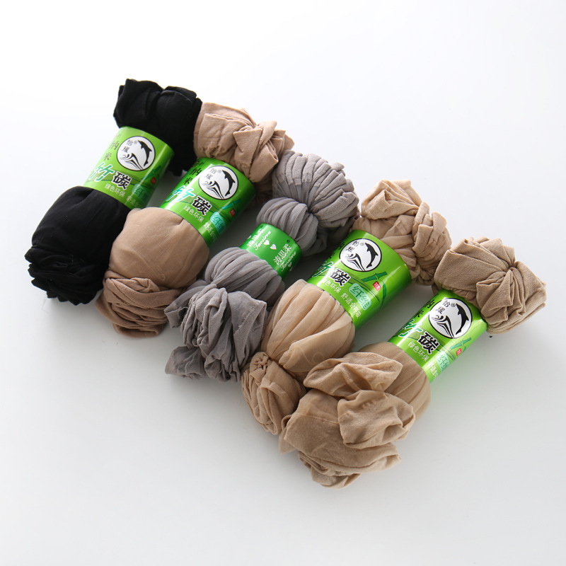 Ultra-Thin Crystal Silk Women's Short Stockings Street Stall Cheap Socks Invisible Pairs of Socks Transparent Water Stockings Manufacturer Wholesale