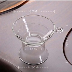 Wholesale tea drain, tea strainer, transparent glass tea strainer, filter mesh, filter, Kung Fu tea set accessories
