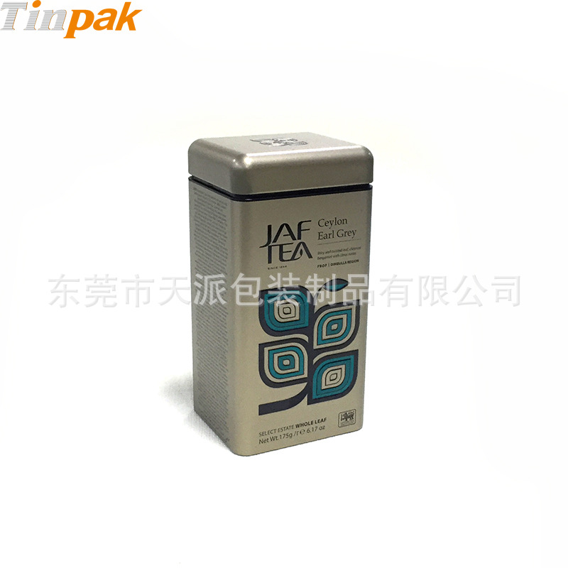 方形茶叶铁盒 缩口茶叶包装铁盒 三片罐茶叶马口铁盒工厂密封