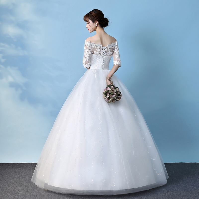 Vestido de novia ligero estilo forestal con hombros descubiertos, vestido de princesa largo hasta el suelo, efecto adelgazante, nuevo modelo 2026, vestido de novia sencillo con cola.