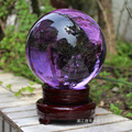 厂家批发紫色k9水晶球家居办公创意水晶球摆件紫气东来彩色水晶球