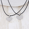 Foreign trade new couple necklace with female fashion i love you forever heart -shaped black and white necklace