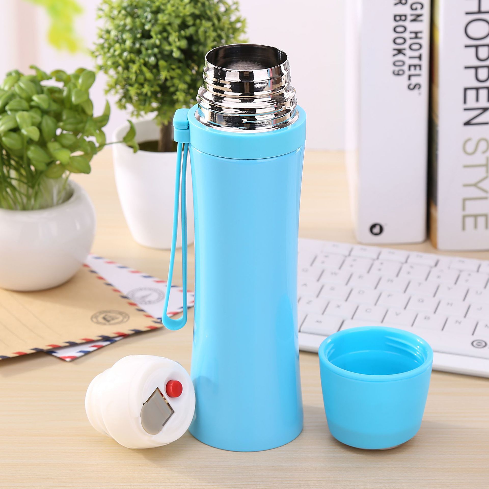 Nuevo estilo coreano diosa taza 304 portátil de acero inoxidable aislamiento térmico regalo creativo taza de agua logotipo grabado entrega de una pieza image 3