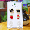 Cute universal earrings from pearl, simple and elegant design, 3 pair